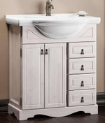 Тумба Клио 70, цвет белый с раковиной Dreja 75