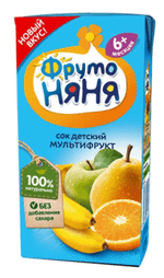 ФрутоНяня сок МУЛЬТИФРУКТ 0,2/18