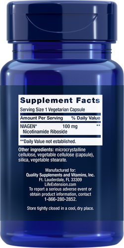 NAD+ Cell Regenerator™ 100 мг 30 капсул Life Extension