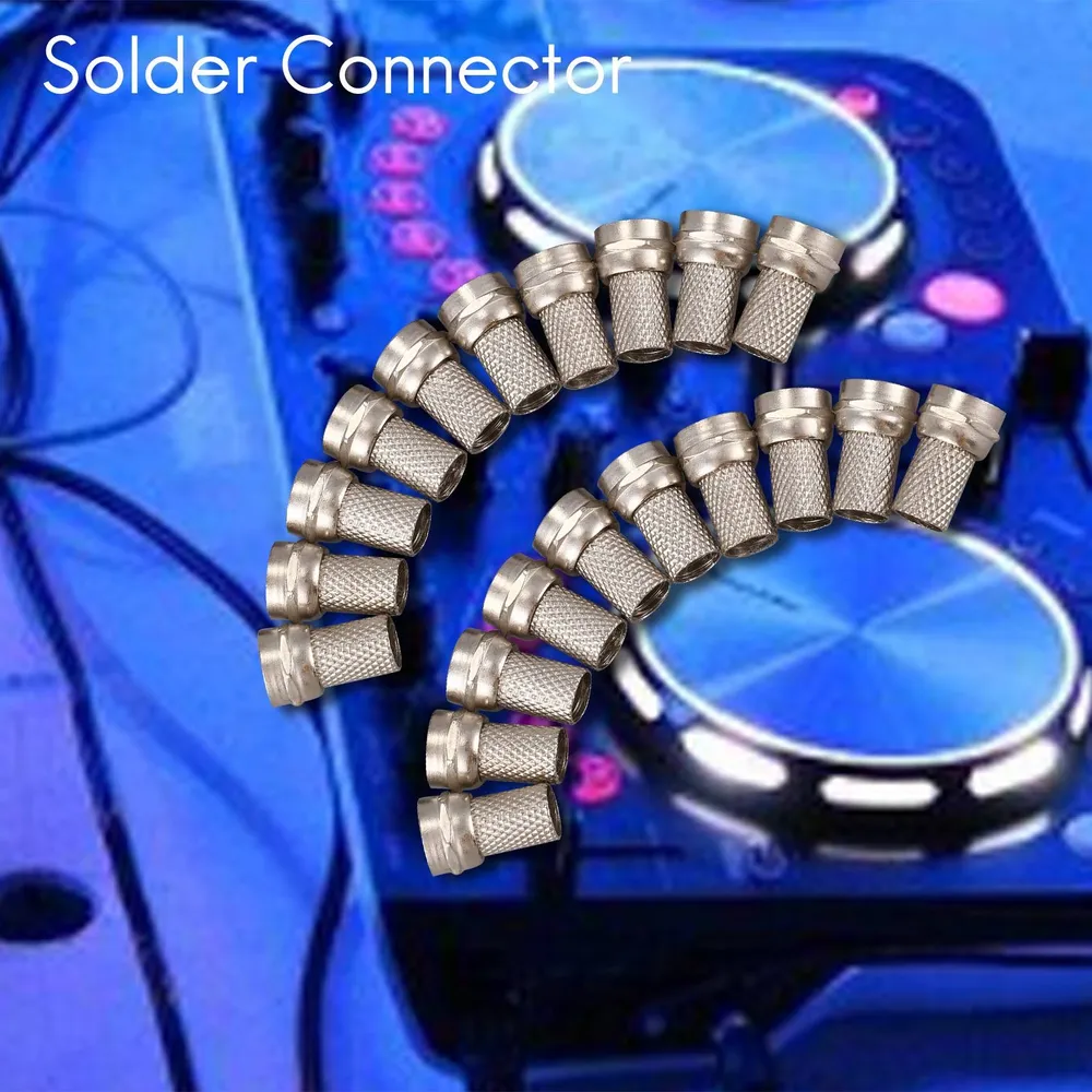 20 шт. CCTV RG6 F-типа скручиваемый коаксиальный коаксиальный кабель RF разъем мужской