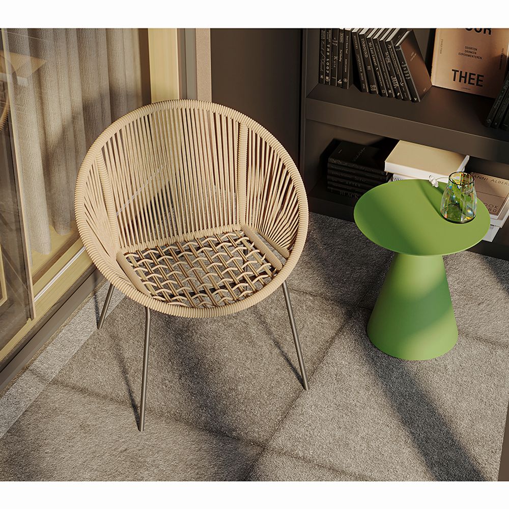 Столик кофейный Marius, Ø50 см, зеленый