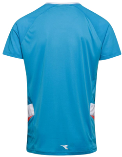 Мужская теннисная футболка Diadora T-Shirt - bright cyan blue