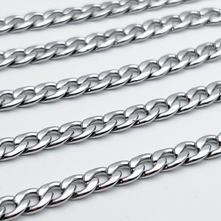 Цепочка, сталь, размер звена 7*5 мм, цена за 50 см