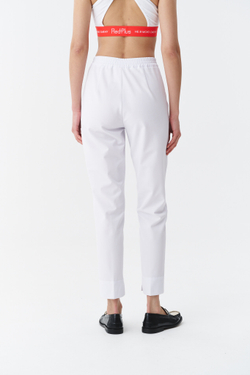 Брюки зауженные медицинские женские Сьют, белый