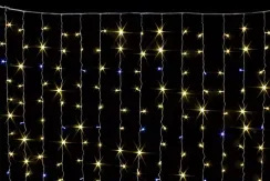 Занавес с мерцающим диодом 2*3 м., 220V, 320 теплых белых LED ламп, прозрачный провод, Winner (ww.03.5T.320+)