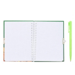 Блокнот детский Basir на замке, с ручкой, формат А6, серия "Зимняя сказка", переплет 7БЦ, 15*11 см, 48 листов, ассорти