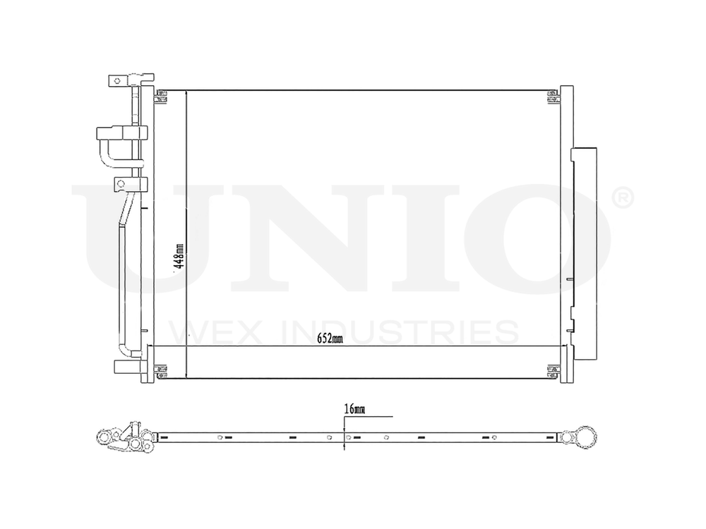 Радиатор кондиционера UNIO RAD-30048