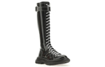 Alexander McQueen Buckle Detailed Lace Up Boots "Black" Women"s