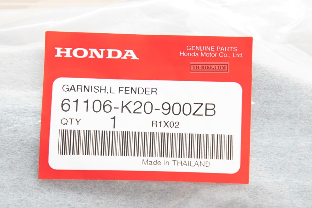 61106-K20-900ZB. GARNISH, L. FR. FENDER *NH1*