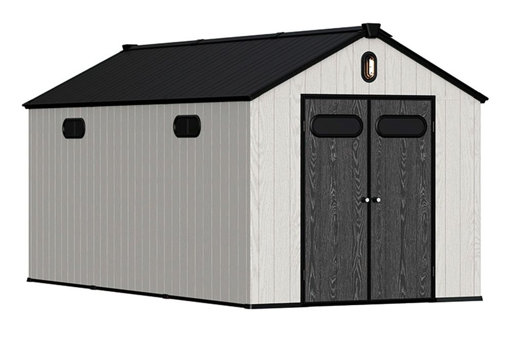 Сарай пластиковый Black Fox Summit 11,5м2, серый/темно-серый (размеры 235 x 485 см)