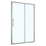 Душевая дверь Loranto раздвижная 120х190, толщина полотна 6мм универсальная, цвет профиля серый матовый