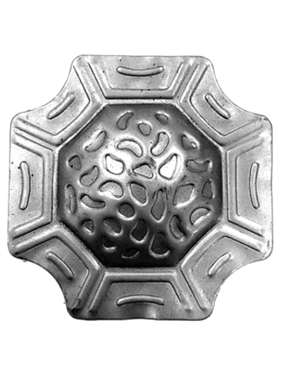 Кованая накладка черепашка D76 мм. толщина 2,3 мм. Вес 0.085 кг.