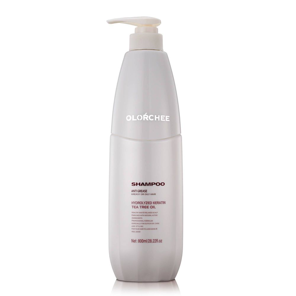 Шампунь OLORCHEE Shampoo Anti Grease For Grease Hair Types с Витамином Е и маслом Чайного дерева для жирной кожи головы - 800 мл.