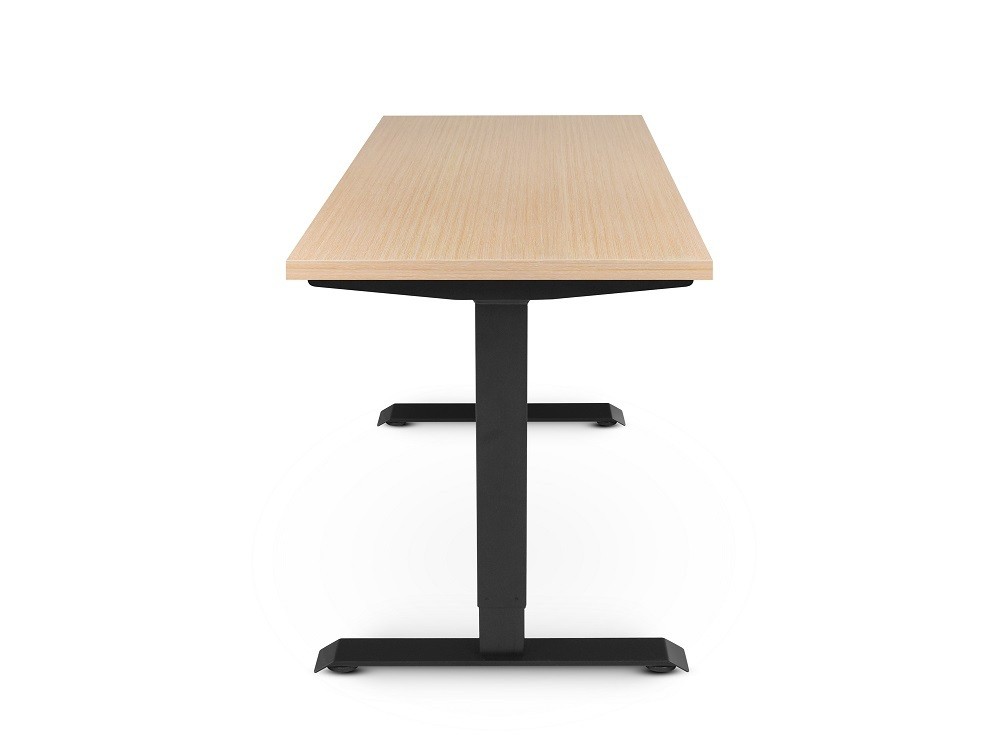 Регулируемый компьютерный стол Bazalt с регулировкой по высоте — столешница МДФ Дуб беленый