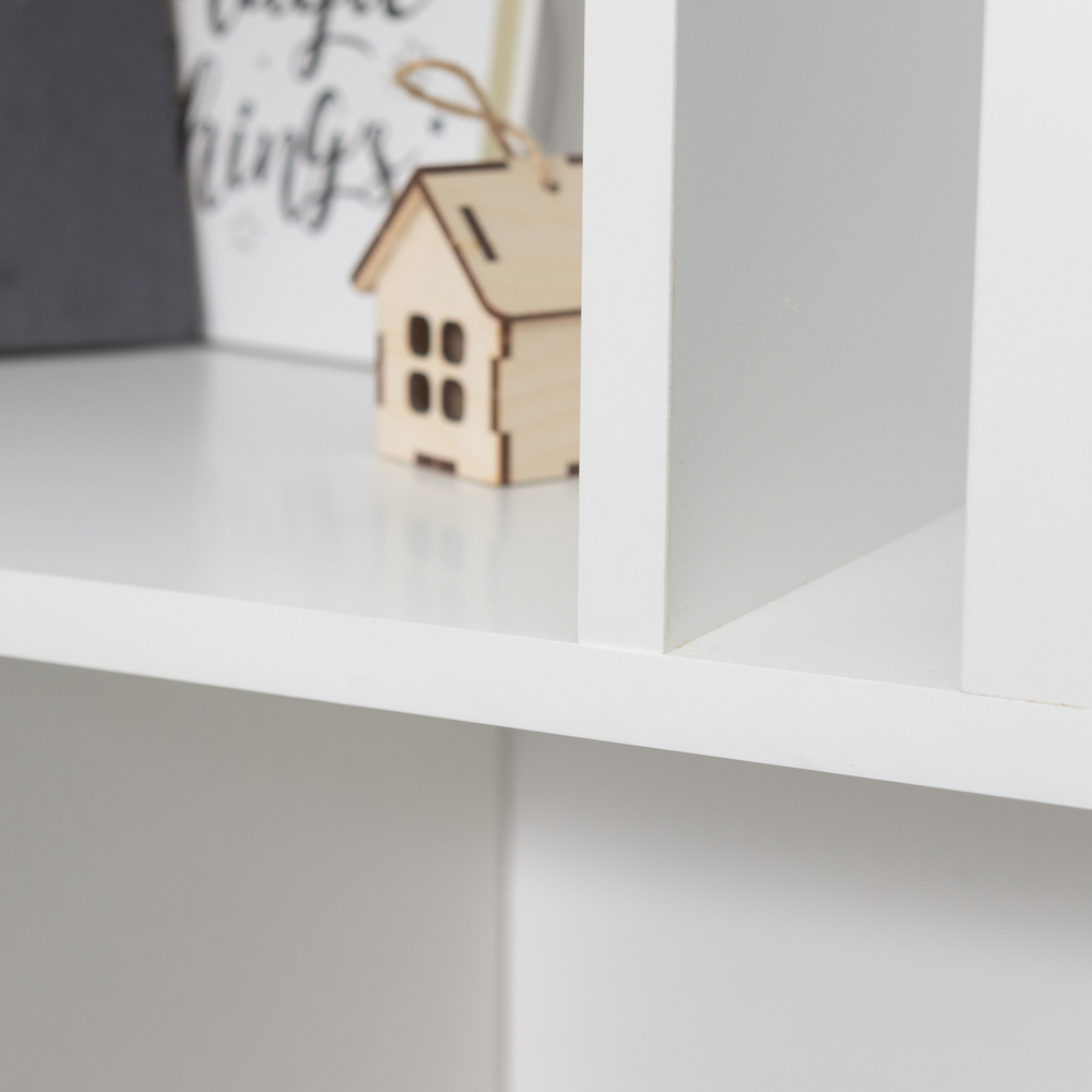 Стеллаж, 60х30х177, Фаллет, напольный, для игрушек и книг, в прихожую и ванну, белый, Dipriz