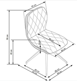 Стул HALMAR K237 серый/черный