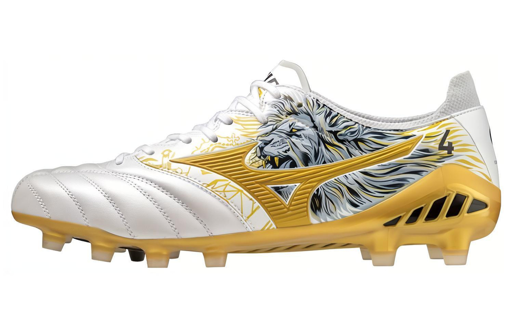 Mizuno Morelia Neo 3 Sr4 Japan round head lace-up AG (rubber short nails) non-slip wear-resistant football shoes men's platinum Japan limited