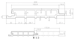 Фасадная доска POLIVAN Nusadua сплошная 3D CO-EXTRUSION 33х200х3600 мм серая