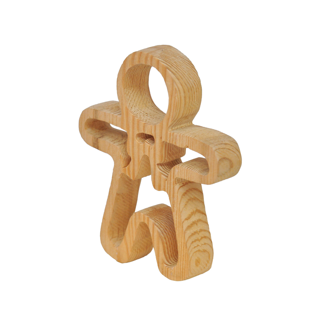 Декоративная игрушка из массива сосны в форме человека