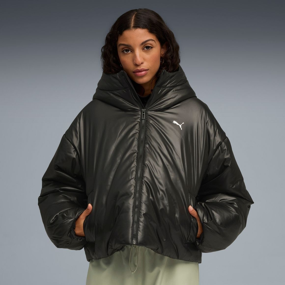 Куртка утепленная женская PUMA WARDROBE ESS Shiny Hooded Padded Jacket