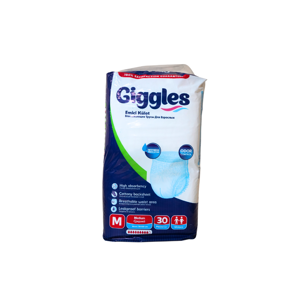 Giggles Medium подгузники трусики 40*70кг 85*125см 30шт
