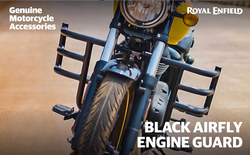 Дуги безопасности Royal Enfield, черного цвета, тип "AIR FLY", арт. KXA00001