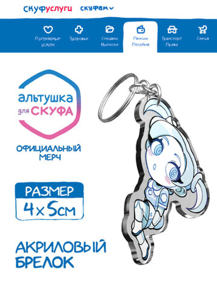 Акриловый Брелок "Альтушка для Скуфа: Робо Алиса"