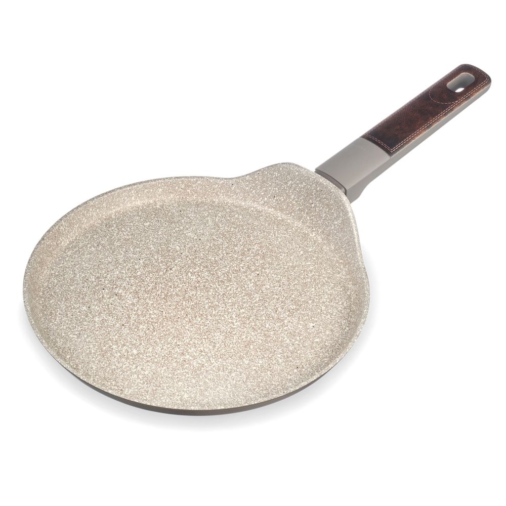 СКОВОРОДА БЛИННАЯ С АНТИПРИГАРНЫМ ПОКРЫТИЕМ PFLUON MARBLE, 24*4,3 СМ