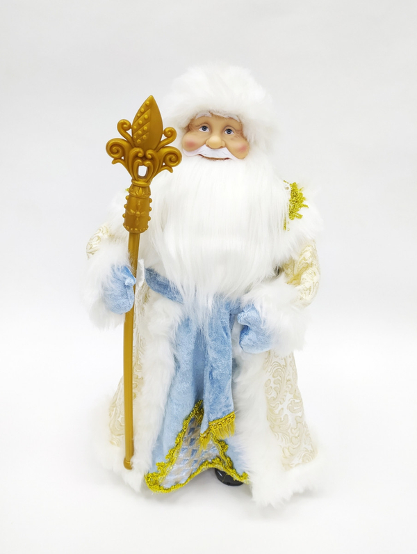 Дед Мороз в голубой шубе и белой шапке 50см Triumph Nord