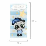 Конверт д/денег С днём рождения Панда, голубой, Золотая сказка, фольга