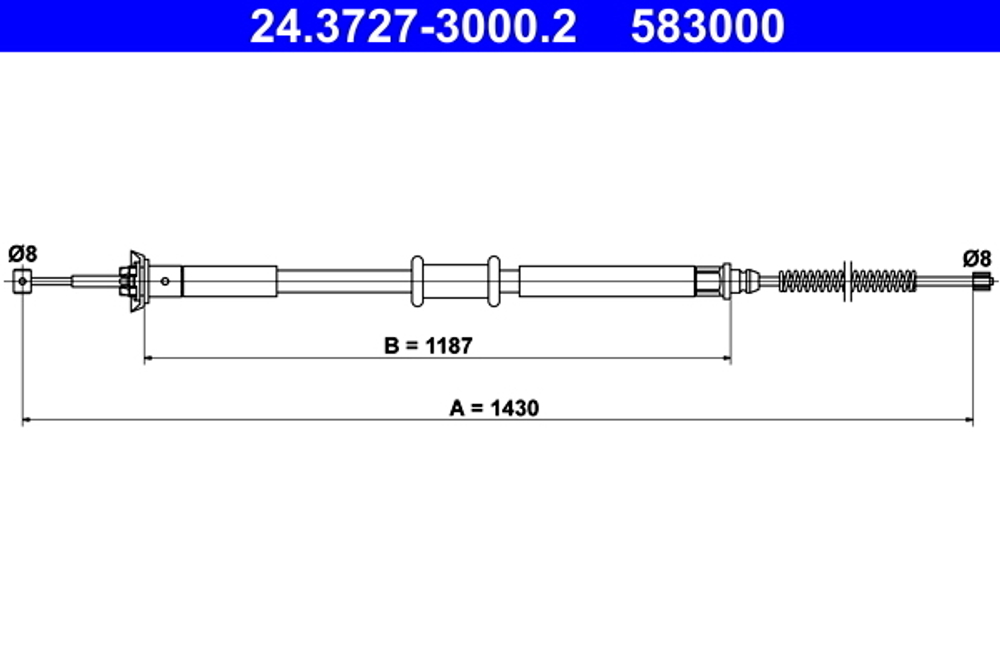 ATE - 24372730002-ATE - Cable Pull, parking brake
