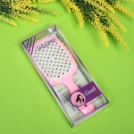 Расческа массажная «Magic Style», прямоугольная, цвет розовый, 20*8,3см●