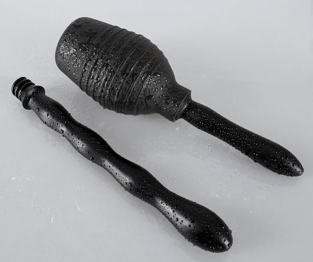 Анальный душ Shower Me с 2 сменными насадками (Цвет: черный)