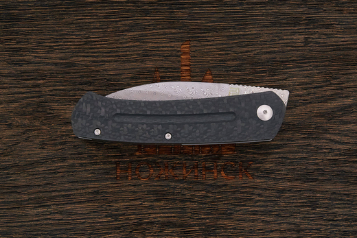 Нож складной Artisan Centauri, клинок 88мм, дамаск нержавеющий, рукоять карбон/титан