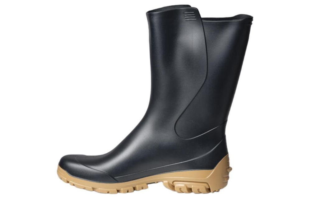 DECATHLON 100 Collection, Simple, Lightweight Thermal Waterproof Abrasion Resistant Rain Boots Men"s Black