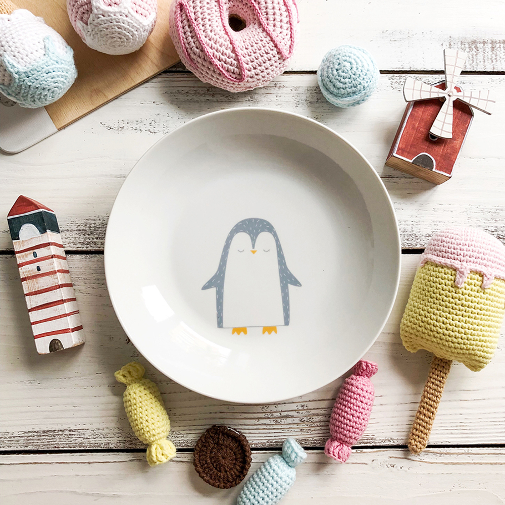 Тарелка глубокая «Пингвинчик» sans brides 20 см фарфор