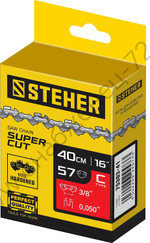 STEHER type C, шаг 3/8″, паз 1.3 мм, 57 звеньев, цепь для электропил (75303-41)