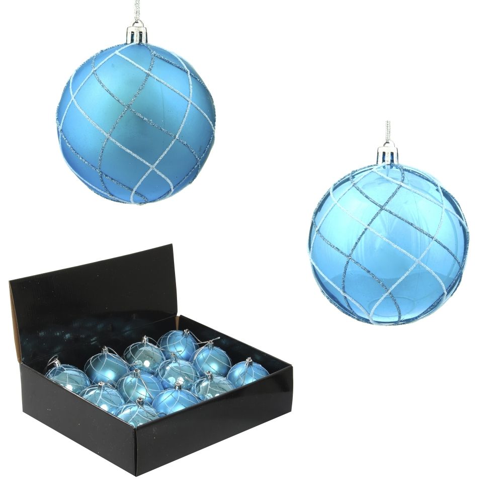 GAEM Набор из 12шт Украшение новогоднее Шар "Алмазная сетка", D 8 см, L35 W26,5 H8,5 см