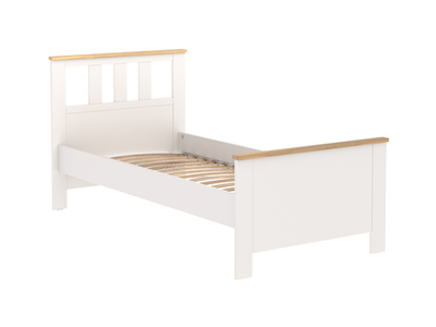 Кровать САГА 90х200 белый/ясень