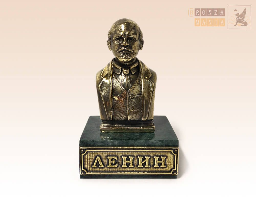 фигурка бюст Ленин на змеевике