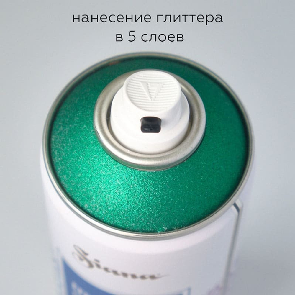 SIANA Effects  Аэрозольная эмаль для декора глиттер Таинственный нефрит 520мл