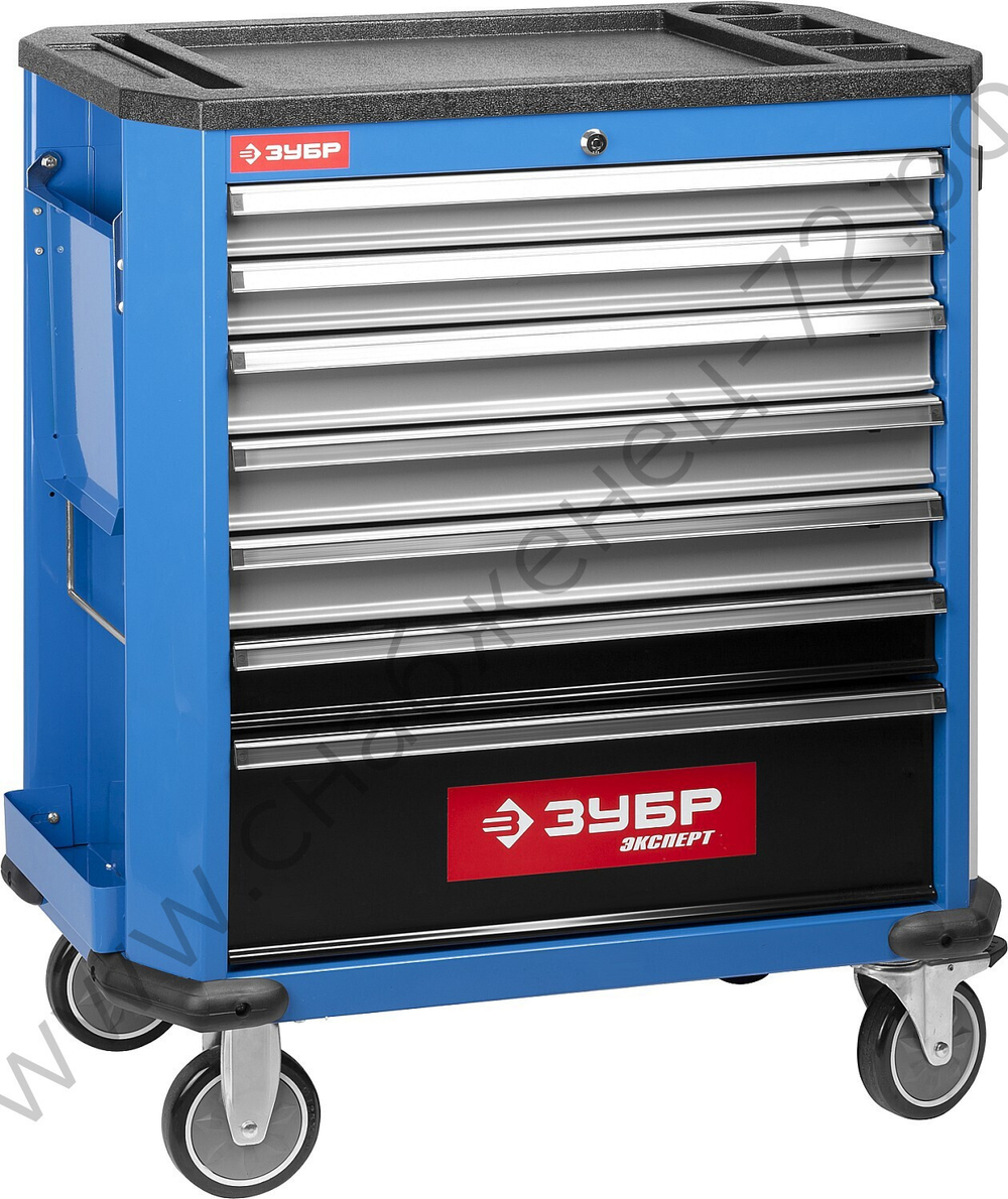 ЗУБР 730 x 475 x 910 мм, инструментальная тележка с 7 ящиками (38903-7)