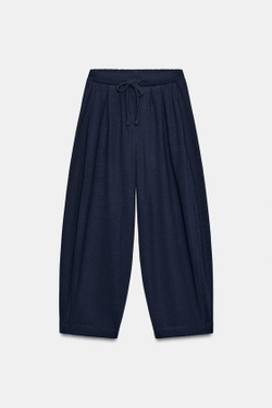 ZARA БРЮКИ BALLOON, МОРСКОЙ СИНИЙ