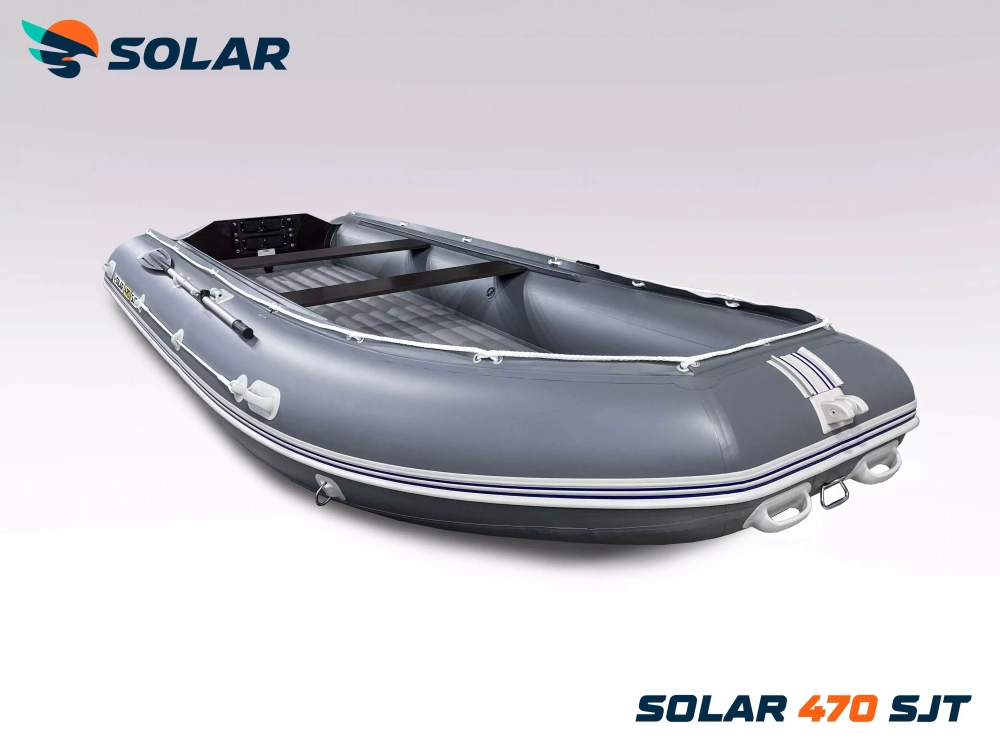 Лодка надувная моторная solar-470 super jet tunnel