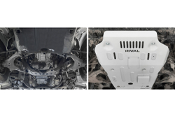 Защита картера Rival для Toyota Tacoma II (V - 2.7) 2011-2015/Toyota Tacoma III (V - 3.5) 2015-2019 2019-н.в., алюминий 6 мм, с крепежом, штампованная, 2333.9540.1.6
