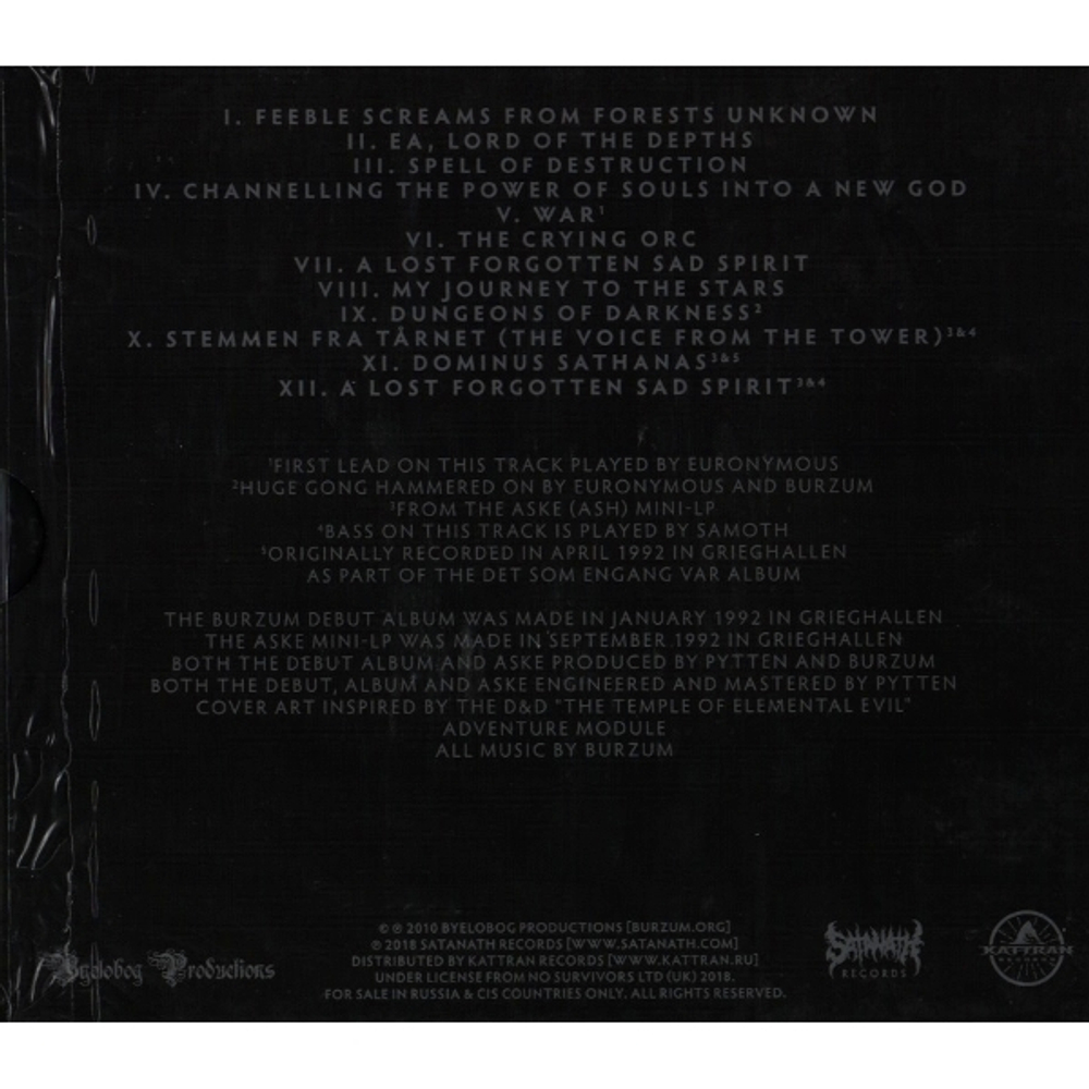 Burzum / Burzum - Aske (Limited Edition)(RU)(CD)