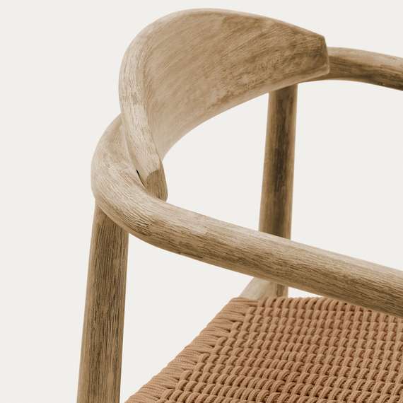 Стул Glynis массив эвкалипта с бежевым сиденьем