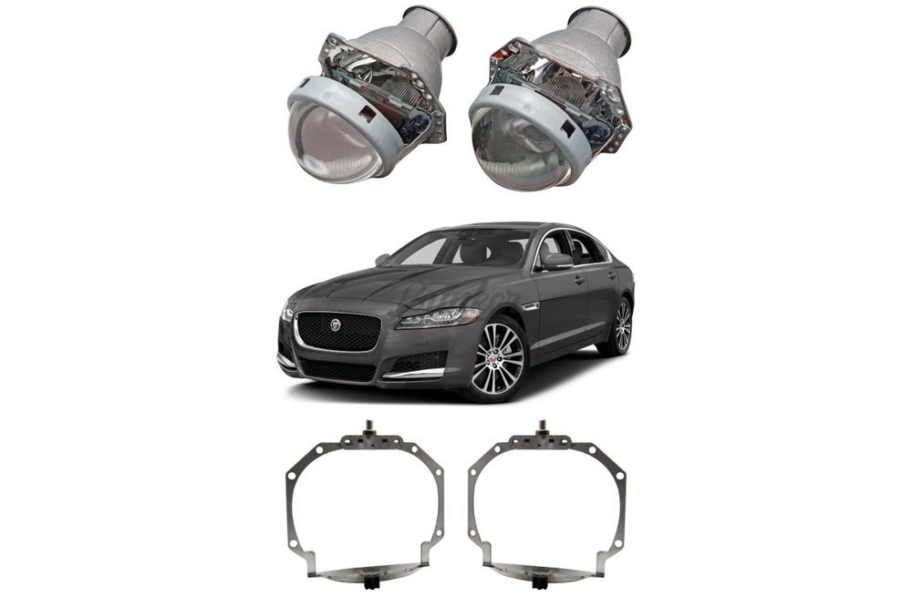 Готовый комплект для замены штатных линз с AFS Jaguar XF I рестайлинг 2011-2015