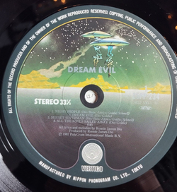Винтажная виниловая пластинка LP Dio Dream Evil (Japan 1987) (Obi)