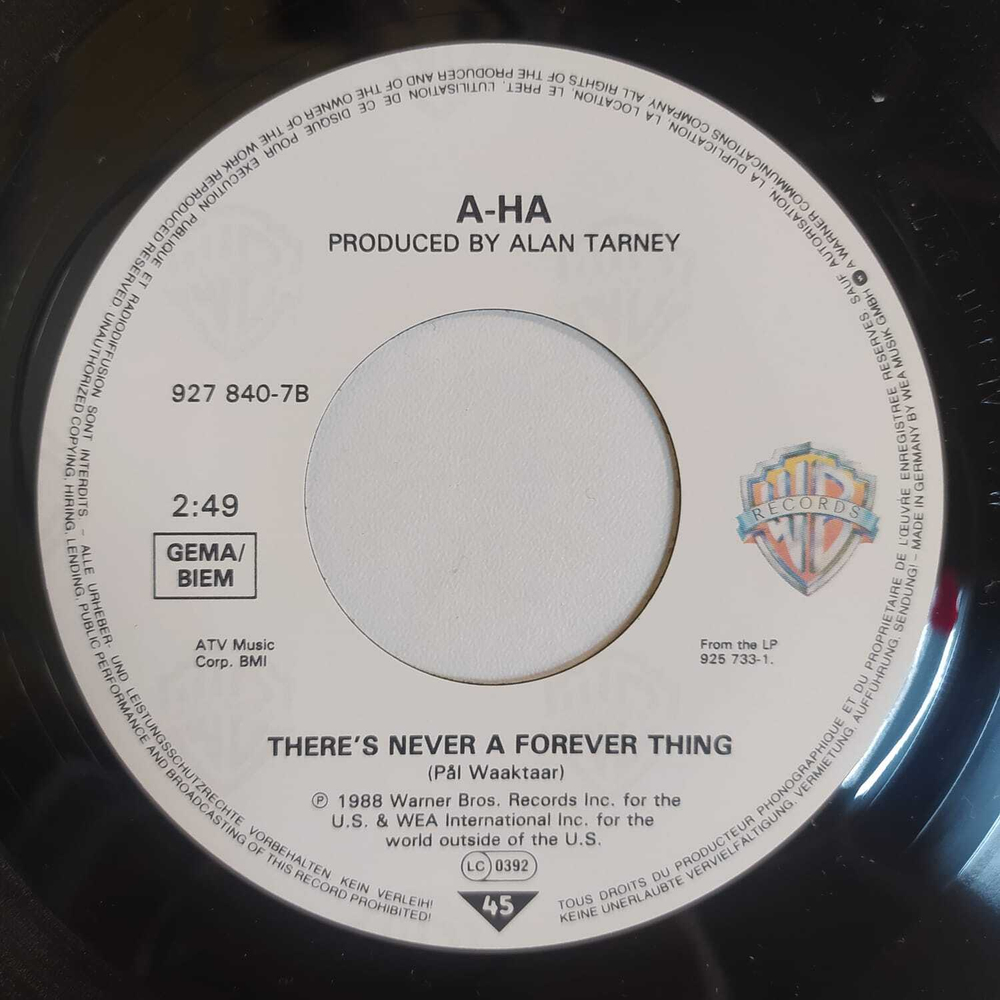 a-ha - The Blood That Moves The Body (Европа 1988г.) 7", 45 RPM, Single